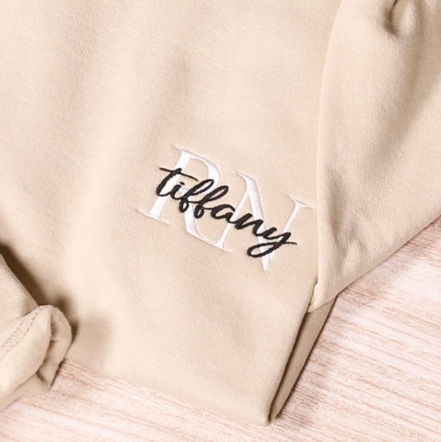 Personalized Registered Nurse Embroidery Sweatshirt, Custom Nurse Name Embroidered Hoodie, Nurse Appreciation Outfit, Nurse Graduation Gift