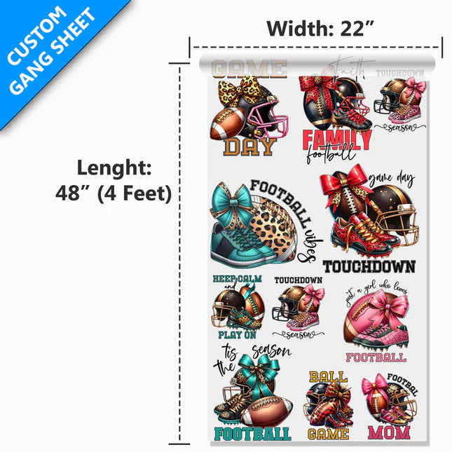 22” Custom DTF Gang Sheet | Upload a Print Ready File