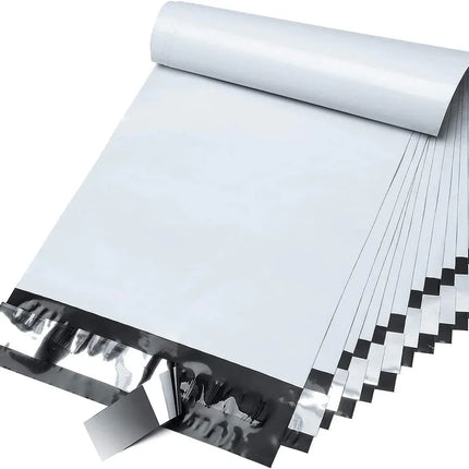 Poly Mailer, Pack,Shipping Bags for Clothing,Strong Adhesive Mailing Envelopes,Heavy Duty Self Seal Plastic Postal Return Package Bags for Books Accessories Business,White