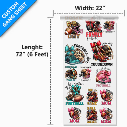 22” Custom DTF Gang Sheet | Upload a Print Ready File