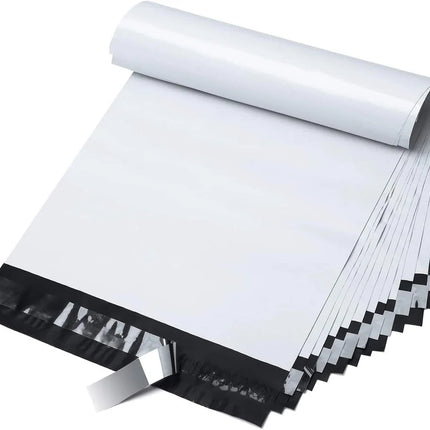 Poly Mailer, Pack,Shipping Bags for Clothing,Strong Adhesive Mailing Envelopes,Heavy Duty Self Seal Plastic Postal Return Package Bags for Books Accessories Business,White