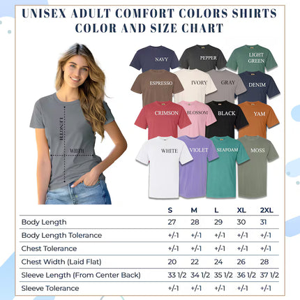 Custom Text Comfort Colors® Embroidered Shirt, Personalized Embroidered Minimalistic Your Text Tee, Personalized Varsity Embroidery Outfit