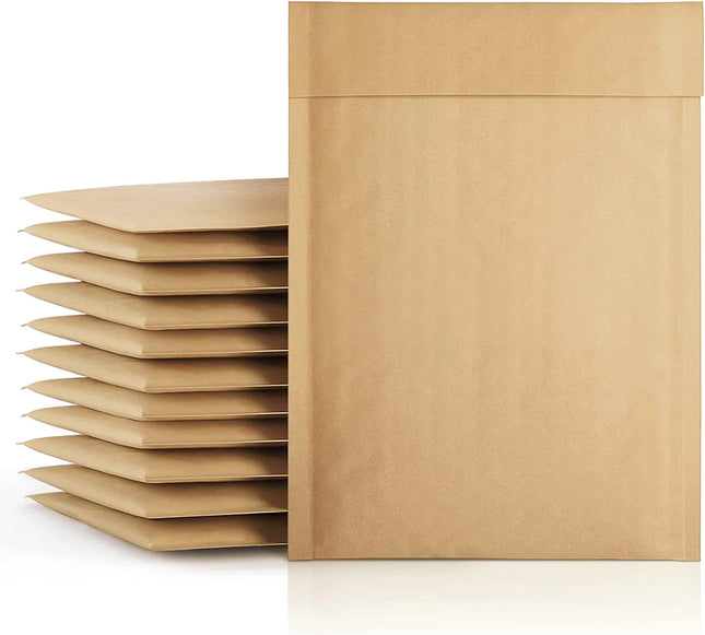 Kraft Bubble Mailers, Small Business Mailing Packages Self Sealing Tear Resistant Boutique Shipping Bags