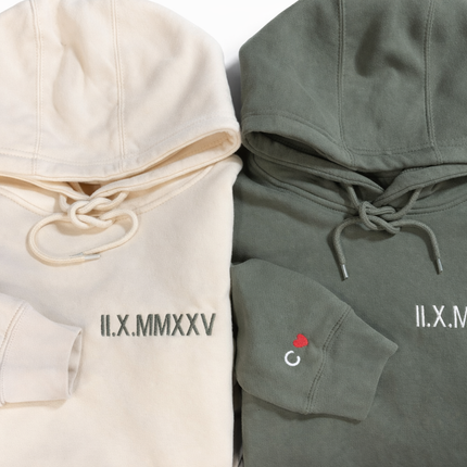 Custom Embroidered Roman Numeral Hoodie
