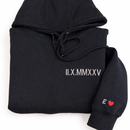 Custom Embroidered Roman Numeral Hoodie